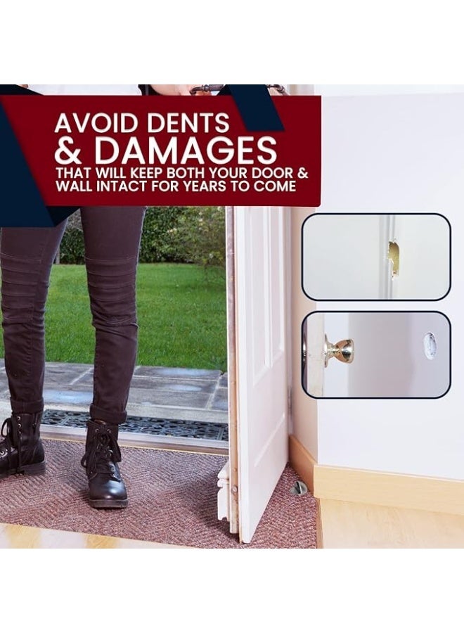 مصد باب نصف كروي مثبت على الارض من الستانلس ستيل الممتاز 304 والمطاط من منتجات ان واي سي او المعمارية - مصد باب شديد التحمل لحماية الحائط - مصد باب بنمط عصري متعدد الاستخدامات - 1.7 بوصة × 0.9 بوصة - Image 2